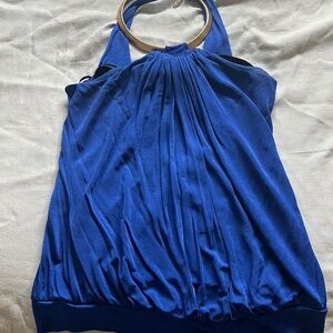 Beautiful halter top with gold collar